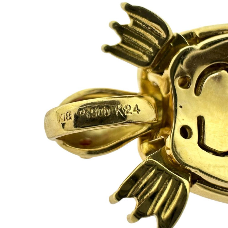亀モチーフ ダイヤモンド 計0.24ct ルビー ペンダントトップ K18ゴールド 18金/K24ゴールド 24金（純金）/Pt900プラチナ 12.5g レディース
【中古】【真子質店】【NN】




【TxTD】