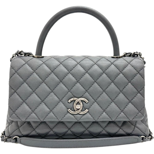 【CHANEL/シャネル】 ココハンドル29 2WAYショルダーバッグ ハンドバッグ 21番（2015年頃） キャビアスキン グレーブルーレザー/ヴィンテージ風シルバー金具 レディース【中古】【真子質店】【BL】




【MaSKI】
