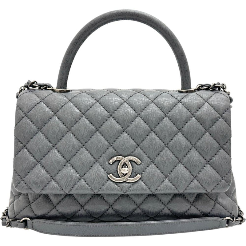 【CHANEL/シャネル】 ココハンドル29 2WAYショルダーバッグ ハンドバッグ 21番（2015年頃） キャビアスキン グレーブルーレザー/ヴィンテージ風シルバー金具 レディース【中古】【真子質店】【BL】




【MaSKI】
