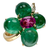 13号 カボションエメラルド ダイヤモンド リング・指輪 K18ゴールド 18金 8.2g レディース
【中古】【真子質店】【NN】




【IKxx】