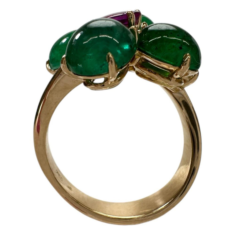 13号 カボションエメラルド ダイヤモンド リング・指輪 K18ゴールド 18金 8.2g レディース
【中古】【真子質店】【NN】




【IKxx】