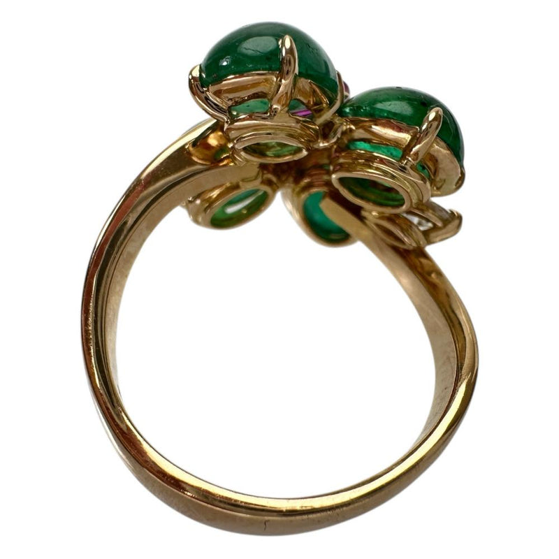 13号 カボションエメラルド ダイヤモンド リング・指輪 K18ゴールド 18金 8.2g レディース
【中古】【真子質店】【NN】




【IKxx】