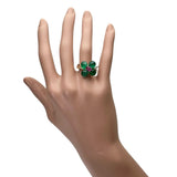 13号 カボションエメラルド ダイヤモンド リング・指輪 K18ゴールド 18金 8.2g レディース
【中古】【真子質店】【NN】




【IKxx】