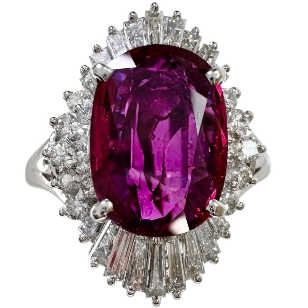 14号 タイ産ルビー 2.28ct ダイヤモンド 0.91ct リング・指輪 Pt900