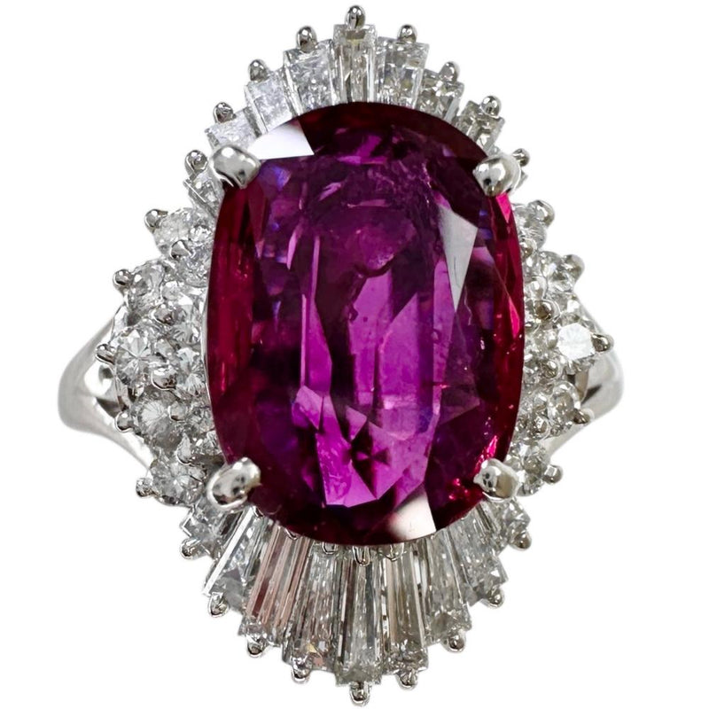 14号 タイ産ルビー 2.28ct ダイヤモンド 0.91ct リング・指輪 Pt900