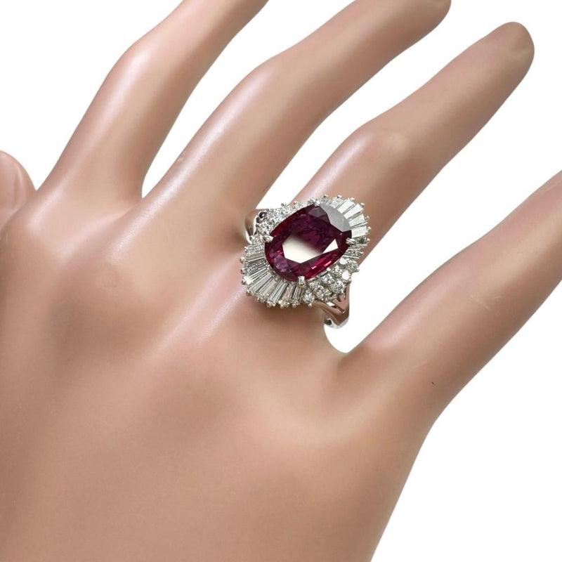 14号 タイ産ルビー 2.28ct ダイヤモンド 0.91ct リング・指輪 Pt900