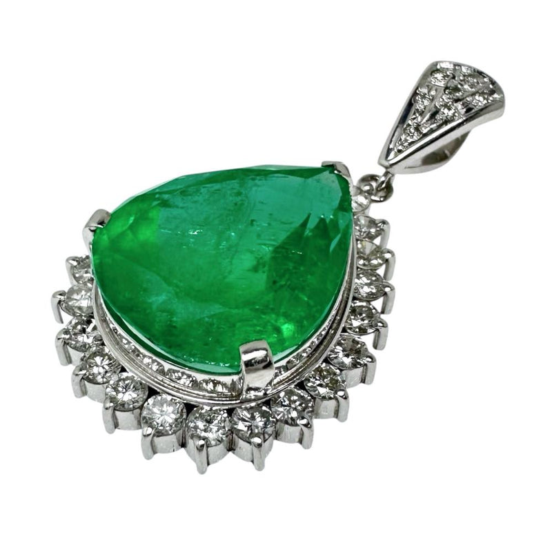 エメラルド 12.24ct ダイヤモンド 計1.48ct ペンダントトップ Pt900プラチナ/（Pm900刻印) 11.6g レディース
【中古】【真子質店】【NN】




【KTYx】