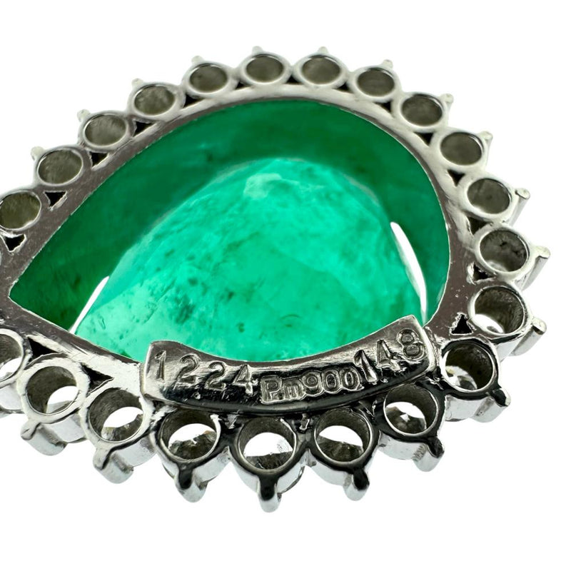 エメラルド 12.24ct ダイヤモンド 計1.48ct ペンダントトップ Pt900プラチナ/（Pm900刻印) 11.6g レディース
【中古】【真子質店】【NN】




【KTYx】