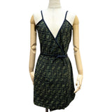 【FENDI/フェンディ】 ズッカ柄 カシュクール ワンピース コットン/（85％コットン/15％エラスタン） カーキ レディース【中古】【真子質店】【GD】




【Yx】