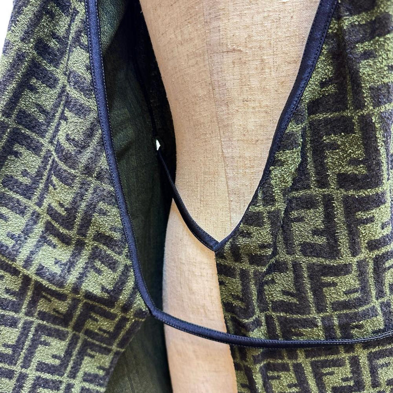 【FENDI/フェンディ】 ズッカ柄 カシュクール ワンピース コットン/（85％コットン/15％エラスタン） カーキ レディース【中古】【真子質店】【GD】




【Yx】