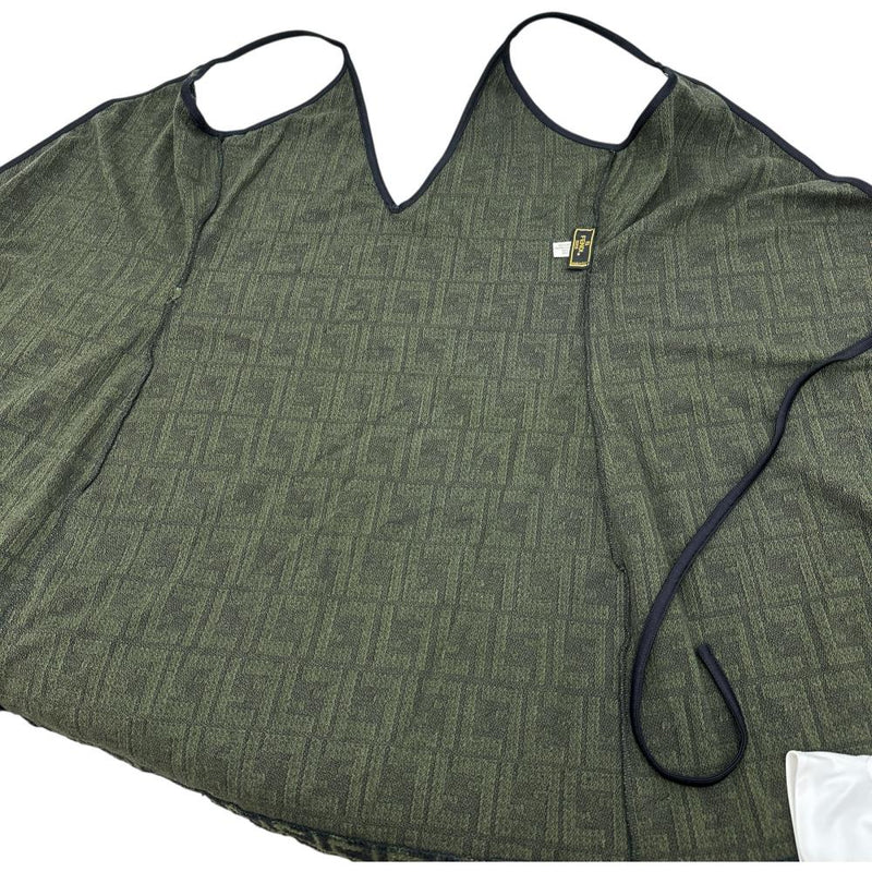 【FENDI/フェンディ】 ズッカ柄 カシュクール ワンピース コットン/（85％コットン/15％エラスタン） カーキ レディース【中古】【真子質店】【GD】




【Yx】