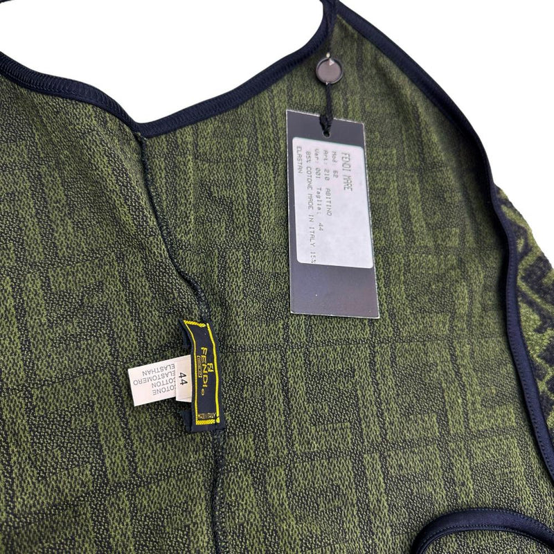 【FENDI/フェンディ】 ズッカ柄 カシュクール ワンピース コットン/（85％コットン/15％エラスタン） カーキ レディース【中古】【真子質店】【GD】




【Yx】