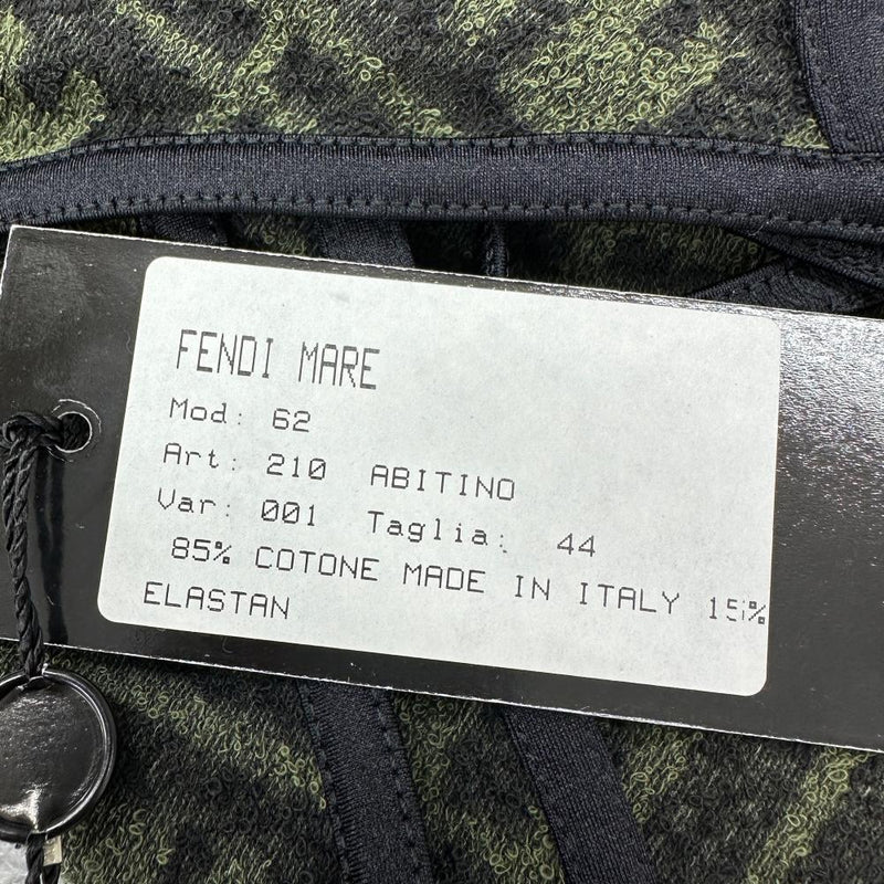 【FENDI/フェンディ】 ズッカ柄 カシュクール ワンピース コットン/（85％コットン/15％エラスタン） カーキ レディース【中古】【真子質店】【GD】




【Yx】