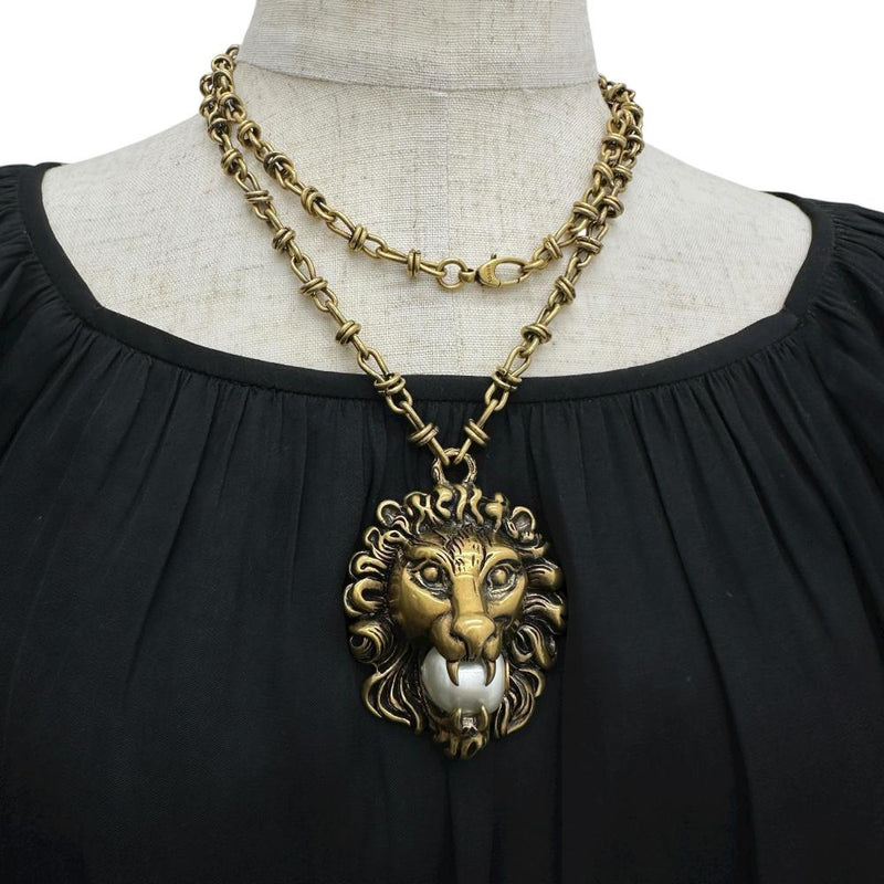 【GUCCI/グッチ】 ライオンヘッド ライオンモチーフ ロング フェイクパール16mm ネックレス GP 127.9g 87.5cm ユニセックス
【中古】【真子質店】【GD】




【Mox】