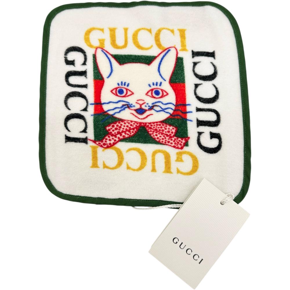 GUCCI/グッチ】 614624 ヒグチユウコ 猫柄 ハンカチ コットン100