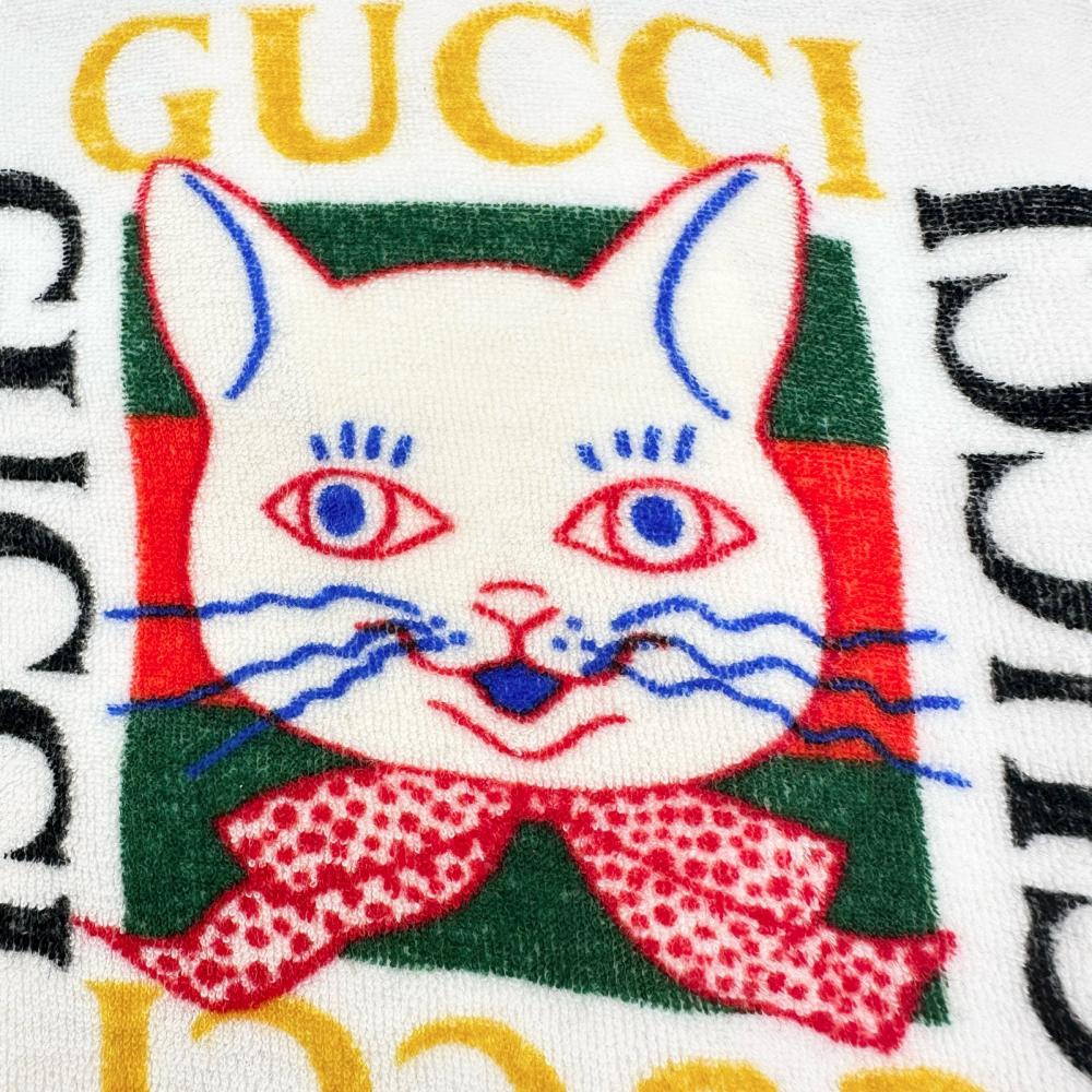 GUCCI/グッチ】 614624 ヒグチユウコ 猫柄 ハンカチ コットン100