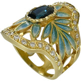 11.5号【MASRIERA/マリエラ】 七宝 クロワゾネ・エナメル サファイア ダイヤモンド リング・指輪 K18ゴールド 18金 8.9g レディース
【中古】【真子質店】【BL】




【MaxMix】