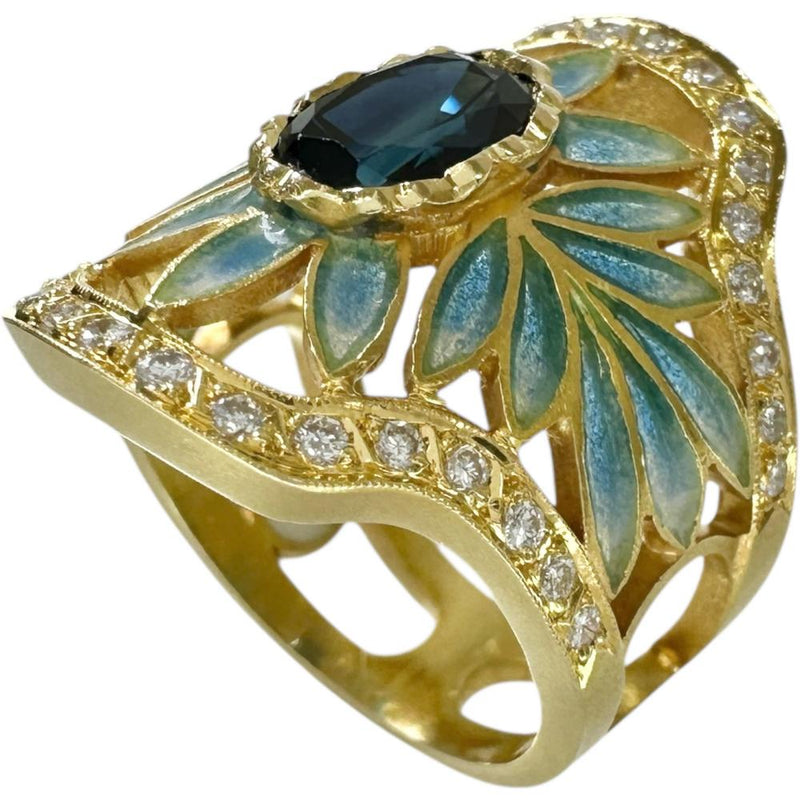 11.5号【MASRIERA/マリエラ】 七宝 クロワゾネ・エナメル サファイア ダイヤモンド リング・指輪 K18ゴールド 18金 8.9g レディース
【中古】【真子質店】【BL】




【MaxMix】