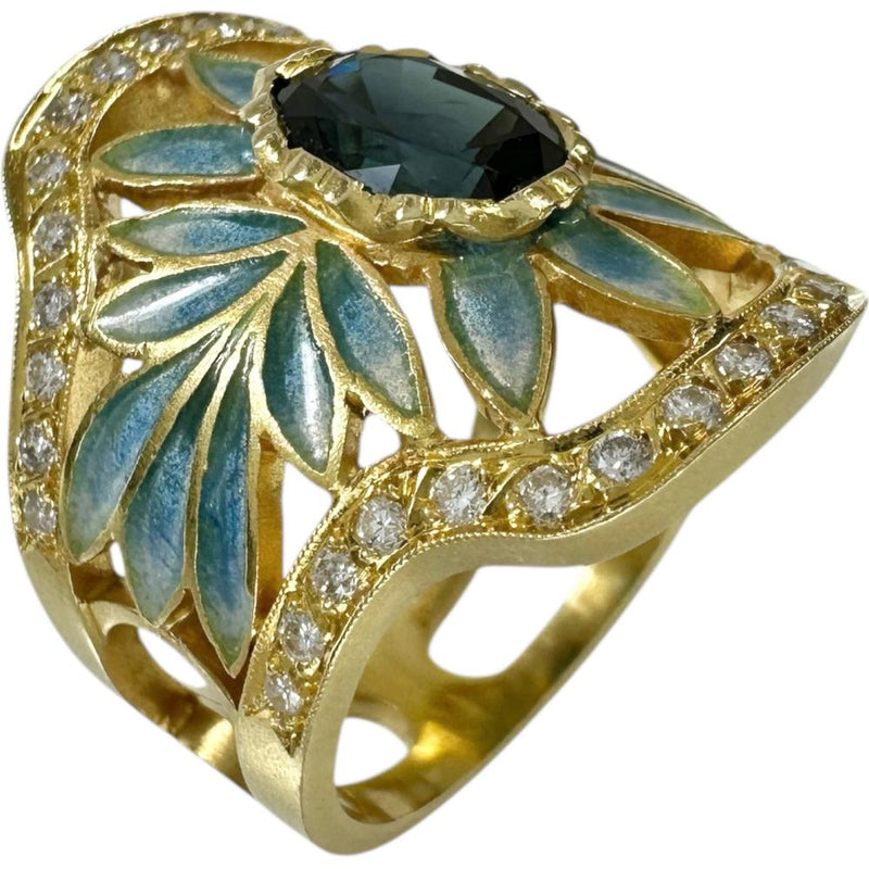 11.5号【MASRIERA/マリエラ】 七宝 クロワゾネ・エナメル サファイア ダイヤモンド リング・指輪 K18ゴールド 18金 8.9g レディース
【中古】【真子質店】【BL】




【MaxMix】