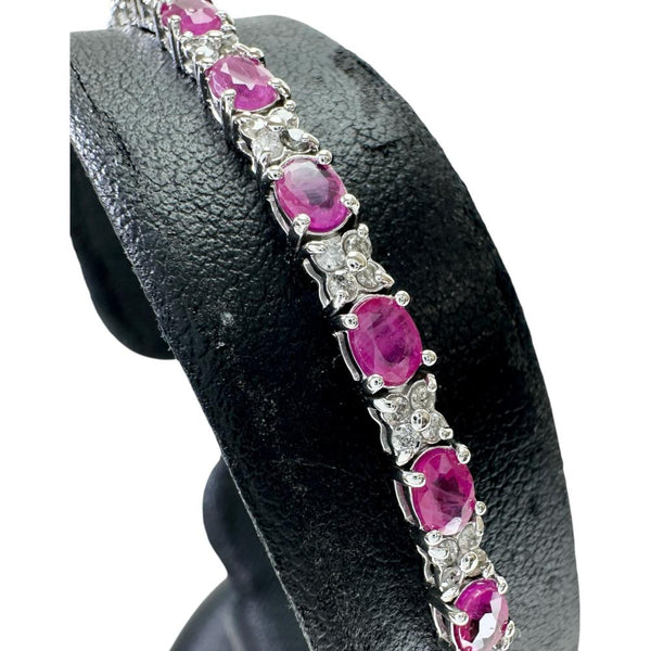 ルビー 6.00ct ダイヤモンド 1.00ct ブレスレット K18WGホワイトゴールド 18金 9.1g 17cm レディース
【中古】【真子質店】【NN】




【IMoYT】