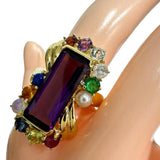 13号 誕生石12石 アメジスト マルチカラーストーン ダイヤモンド 計0.12ct リング・指輪 K18ゴールド 18金 8.9g レディース
【中古】【真子質店】【NN】




【IDMoT】