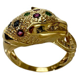 13.5号 パンサーデザイン エメラルド 0.05ct ルビー 0.15ct サファイア/ダイヤモンド 0.10/0.04ct リング・指輪 K18ゴールド 18金 5.4g レディース
【中古】【真子質店】【NN】




【STD】