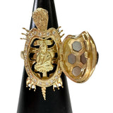 11号 亀モチーフ ダイヤモンド 0.18ct シェル（ブラック染） リング・指輪 K18ゴールド 18金 10.9g レディース
【中古】【真子質店】【NN】




【IKMaMi】