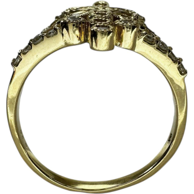 12.5号 王冠風デザイン ダイヤモンド 0.30ct リング・指輪 K18ゴールド 