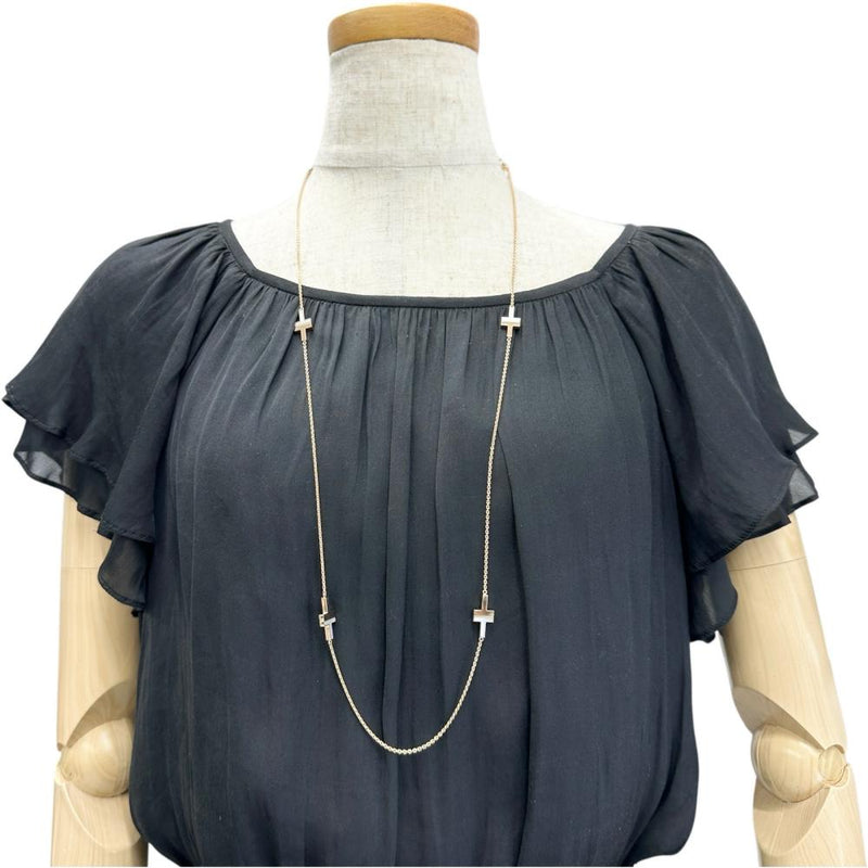 【TIFFANY&Co./ティファニー】 Tトゥ マザーオブパール（ホワイトシェル） ロング ステーションデザイン ネックレス K18PGピンクゴールド 18金 20.4g 86cm レディース
【中古】【真子質店】【GD】




【DMoIx】