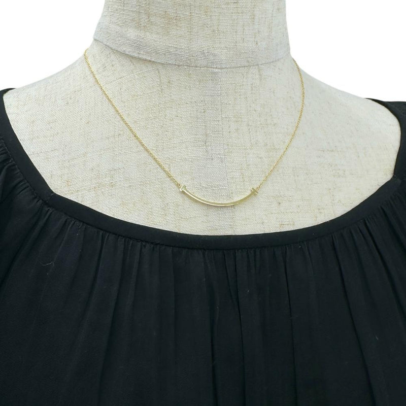 【さあこさん専用】Tiffany & Co. T Smile ネックレス K18 TIFFANY&Co./ティファニー】 ネックレス Tスマイル スモール K18