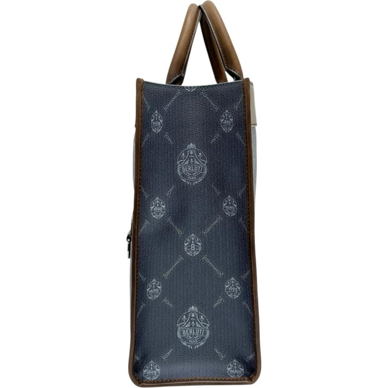 【Berluti/ベルルッティ】 ウリス スモール 2WAYハンド＆ショルダーバッグ トートバッグ キャンバス/レザー ブルーキャンバス/ブラウンレザー レディース【中古】【真子質店】【BL】




【ITYMo】