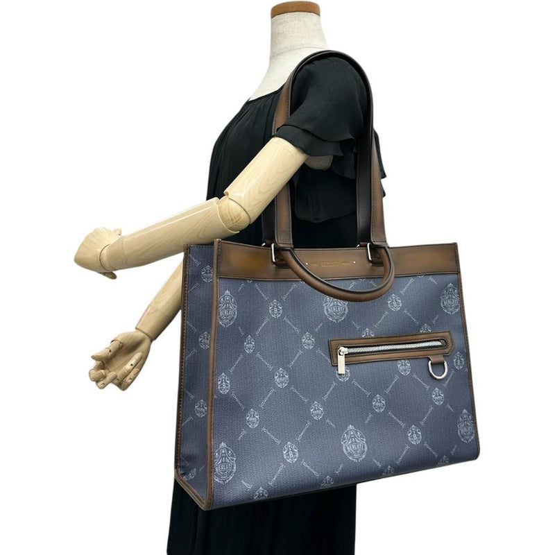 【Berluti/ベルルッティ】 ウリス スモール 2WAYハンド＆ショルダーバッグ トートバッグ キャンバス/レザー ブルーキャンバス/ブラウンレザー レディース【中古】【真子質店】【BL】




【ITYMo】