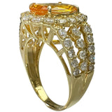 12号 スリランカ産イエローサファイア（オレンジイエロー） 3.43ct ダイヤモンド 1.59ct リング・指輪 K18ゴールド 18金 6.1g レディース
【中古】【真子質店】【NN】




【MaDYMo】