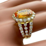 Size 12 Sri Lankan Yellow Sapphire (Orange-Yellow) 3.43ct Diamond 1.59ct Ring K18 Gold 18k 6.1g Ladies
【Used】【Makoto Shichiten】【NN】




【MaDYMo】