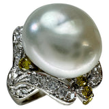 17号 白蝶南洋パール（バロック）15.8mm ダイヤモンド 1.13ct リング・指輪 Pt900プラチナ 22.0g レディース
【中古】【真子質店】【NN】




【IYxY】