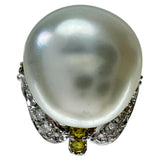 17号 白蝶南洋パール（バロック）15.8mm ダイヤモンド 1.13ct リング・指輪 Pt900プラチナ 22.0g レディース
【中古】【真子質店】【NN】




【IYxY】