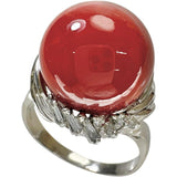 18号 丸玉血赤サンゴ（珊瑚）14.4mm リング・指輪 Pt900プラチナ 13.1g レディース
【中古】【真子質店】【NN】




【IxMaD】