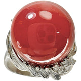 18号 丸玉血赤サンゴ（珊瑚）14.4mm リング・指輪 Pt900プラチナ 13.1g レディース
【中古】【真子質店】【NN】




【IxMaD】