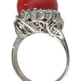 18号 丸玉血赤サンゴ（珊瑚）14.4mm リング・指輪 Pt900プラチナ 13.1g レディース
【中古】【真子質店】【NN】




【IxMaD】