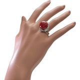 18号 丸玉血赤サンゴ（珊瑚）14.4mm リング・指輪 Pt900プラチナ 13.1g レディース
【中古】【真子質店】【NN】




【IxMaD】