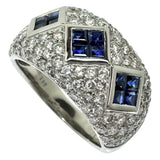 Sapphire Total 1.18ct Diamond Total 1.55ct Ring Pt900 Platinum 12.9g Ladies, Size 15.5

【Used】【Makoto Shichiten】【NN】

【IDxMi】