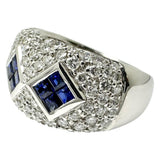 Sapphire Total 1.18ct Diamond Total 1.55ct Ring Pt900 Platinum 12.9g Ladies, Size 15.5

【Used】【Makoto Shichiten】【NN】

【IDxMi】