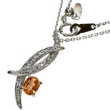 Spessartite Garnet 0.48ct Diamond 0.10ct Necklace K18WG White Gold 18k 4.1g 45cm Ladies
【Used】【Makoto Shiten】【NN】

【KDMi】