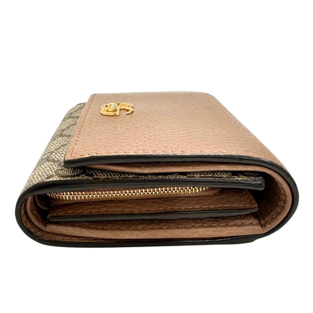 GUCCI/グッチ】 GGマーモント 598587 二つ折り財布 レザー/GG