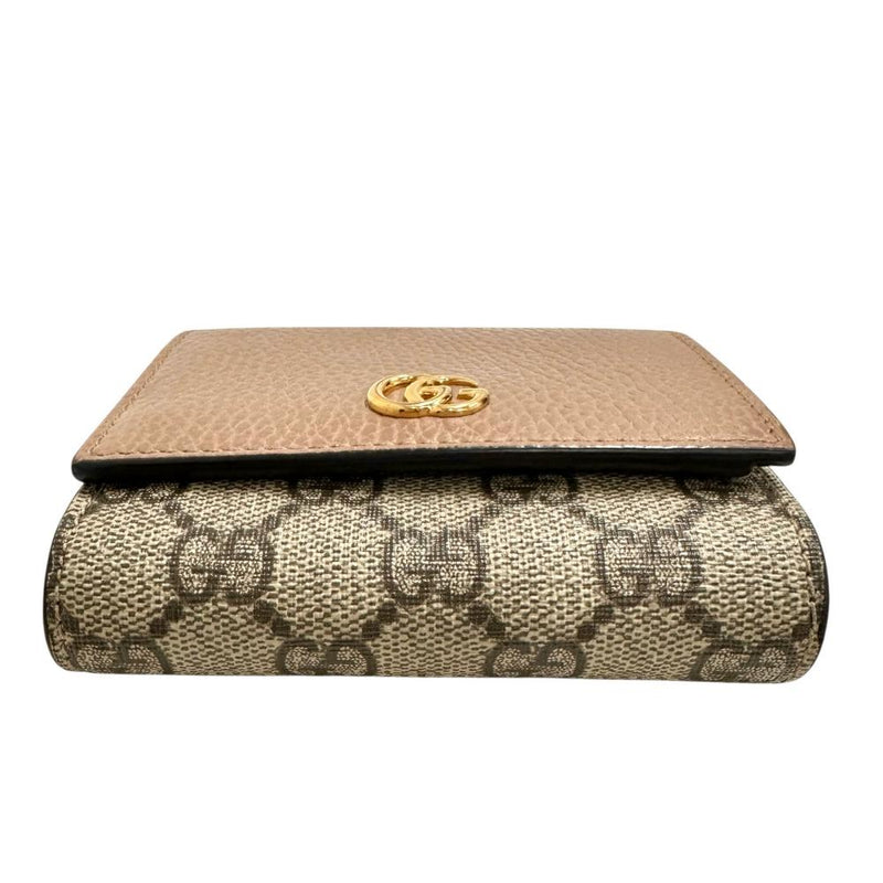 GUCCI マーモント二つ折り財布 ベージュ レザー GUCCI⁄グッチ GG