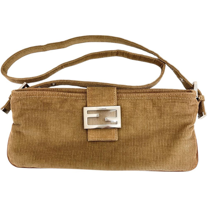 FENDI/フェンディ】 FFロゴ ショルダーバッグ コーデュロイ カーキ 