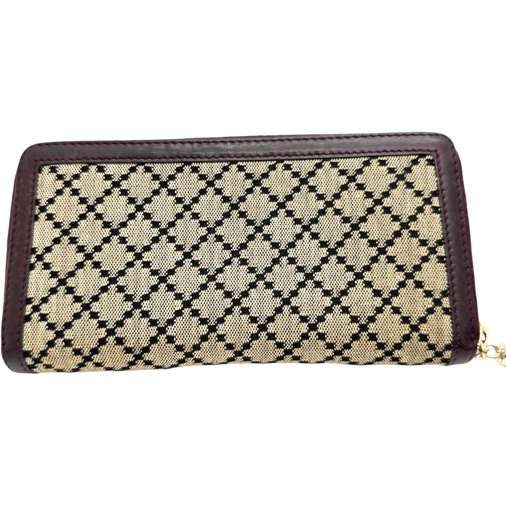 ちゃま　長財布　カウ柄(白黒) GUCCI/グッチ】 224253 ディアマンテ ラウンドファスナー 長財布