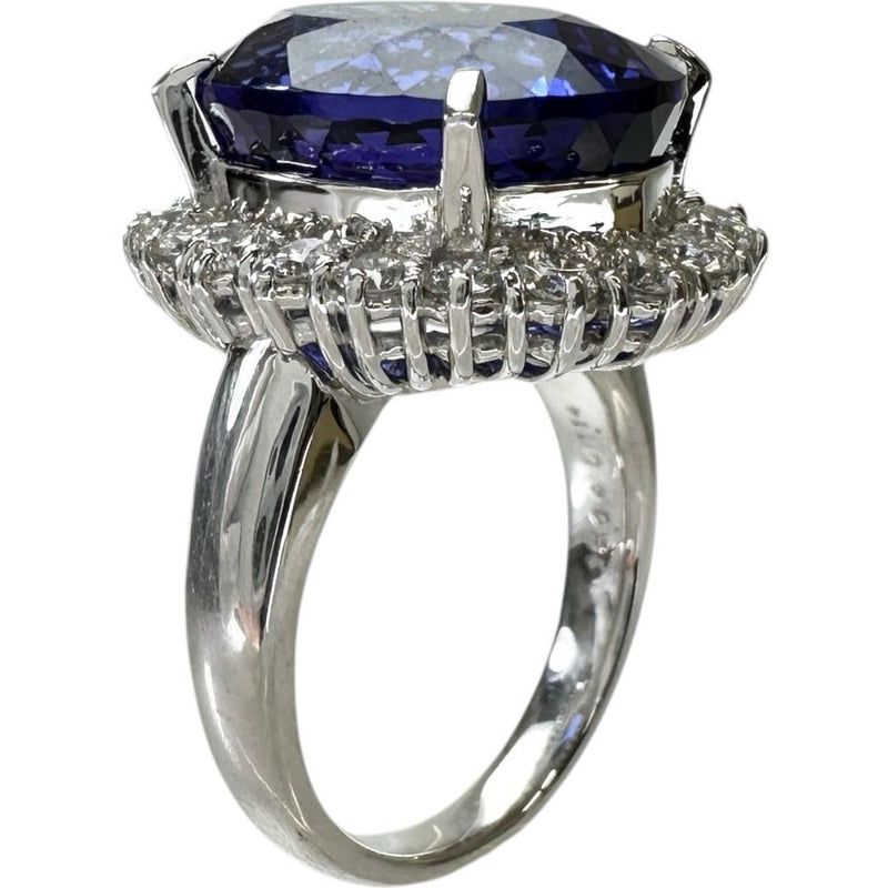 12.5号 タンザナイト 16.04ct ダイヤモンド 1.14ct リング・指輪 Pt950