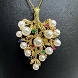 ブローチ兼用 アコヤ真珠3.9ｍｍ～5.8mm エメラルド/ルビー/サファイア ペンダントトップ K18ゴールド 18金 9.3g レディース
【中古】【真子質店】【NN】




【KYx】