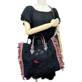 [Christian Louboutin] Portgaba 395183 2WAY Tote Bag Cotton Canvas Black/Multi-color/Silver Hardware Women's [Used] [Makoto Shichiten] [BL]

[MiMix]